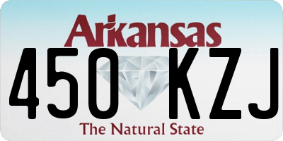 AR license plate 450KZJ