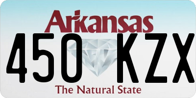 AR license plate 450KZX