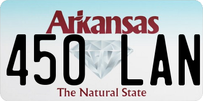 AR license plate 450LAN
