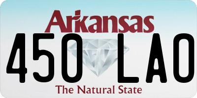 AR license plate 450LAO