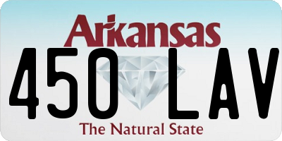 AR license plate 450LAV