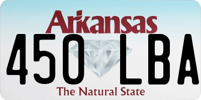 AR license plate 450LBA
