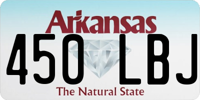 AR license plate 450LBJ