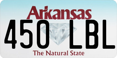 AR license plate 450LBL