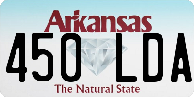 AR license plate 450LDA