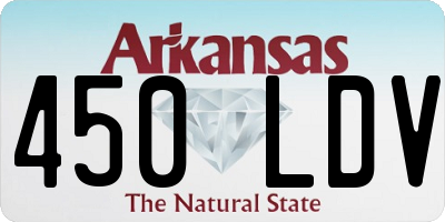 AR license plate 450LDV