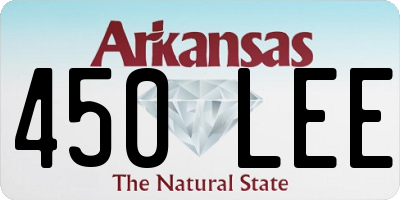 AR license plate 450LEE