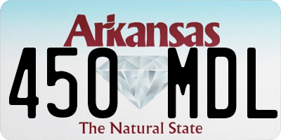 AR license plate 450MDL