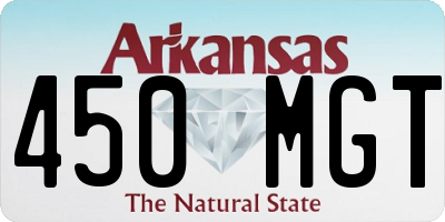 AR license plate 450MGT