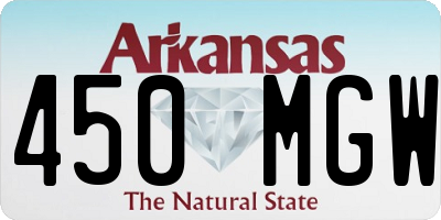 AR license plate 450MGW