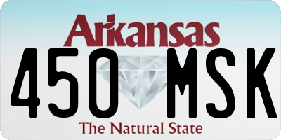 AR license plate 450MSK