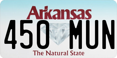 AR license plate 450MUN