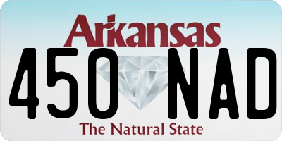 AR license plate 450NAD