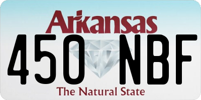 AR license plate 450NBF