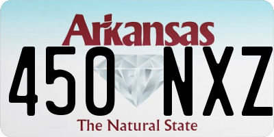 AR license plate 450NXZ