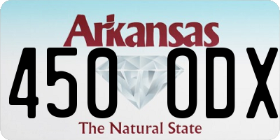 AR license plate 450ODX