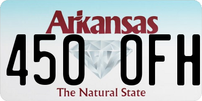 AR license plate 450OFH