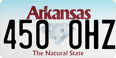 AR license plate 450OHZ