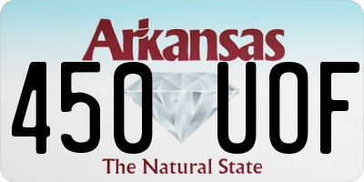 AR license plate 450UOF