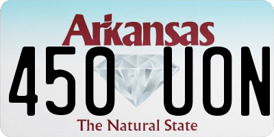 AR license plate 450UON