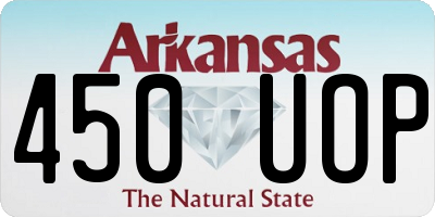 AR license plate 450UOP