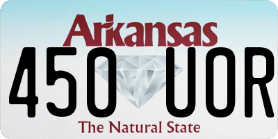AR license plate 450UOR