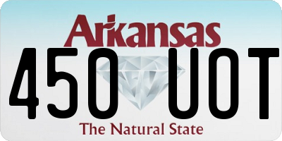 AR license plate 450UOT