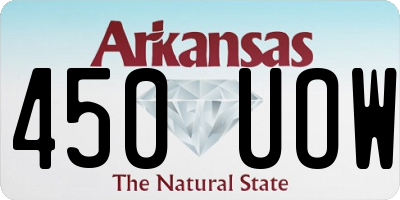 AR license plate 450UOW