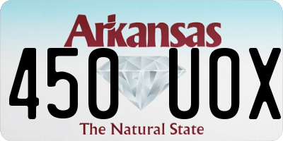 AR license plate 450UOX