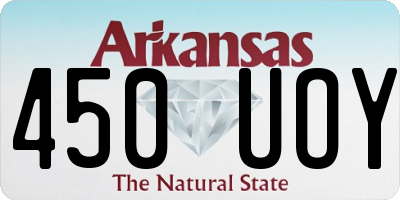 AR license plate 450UOY