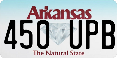 AR license plate 450UPB