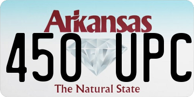 AR license plate 450UPC