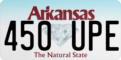 AR license plate 450UPE