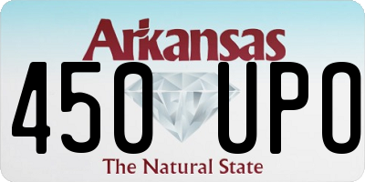 AR license plate 450UPO