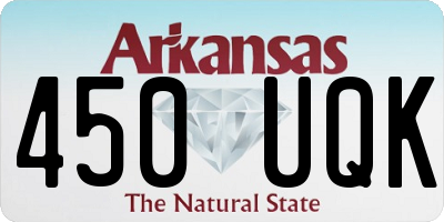 AR license plate 450UQK