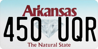 AR license plate 450UQR