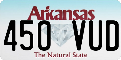 AR license plate 450VUD