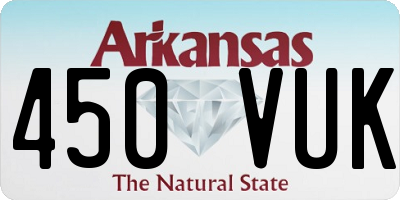 AR license plate 450VUK