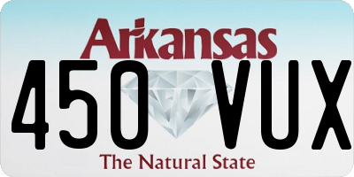 AR license plate 450VUX