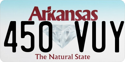 AR license plate 450VUY