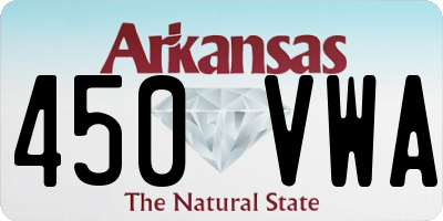 AR license plate 450VWA