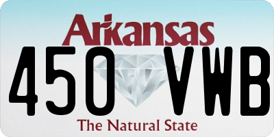 AR license plate 450VWB