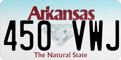 AR license plate 450VWJ