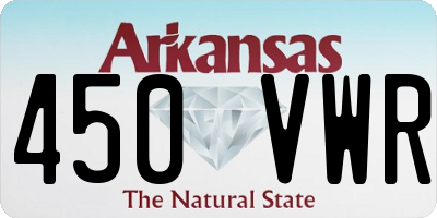 AR license plate 450VWR