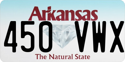 AR license plate 450VWX