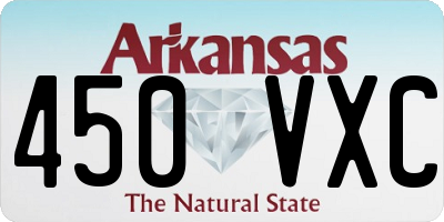 AR license plate 450VXC