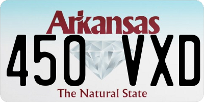 AR license plate 450VXD
