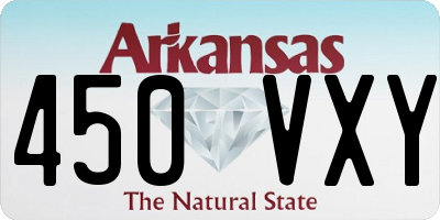 AR license plate 450VXY