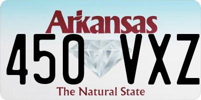 AR license plate 450VXZ