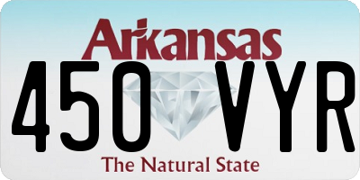 AR license plate 450VYR